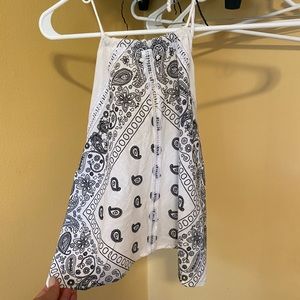 3/$30 sale! White bandana vintage halter top LF
